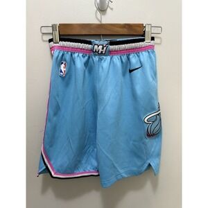 Nike NBA Miami Heat ViceWave City Edition Shorts Swingman Blue/Pink Size S Boys